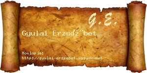 Gyulai Erzsébet névjegykártya